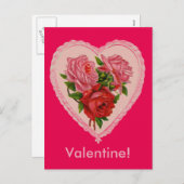 ヴィンテージハートとバラはがき シーズンポストカード (正面/裏面)
