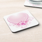 ヴィンテージハートとバラピンク コースター (左側)