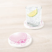 ヴィンテージハートとバラピンク コースター (側面)