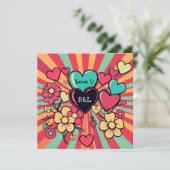 ヴィンテージハートと花バレンタインデー シーズンカード (スタンド正面)