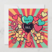 ヴィンテージハートと花バレンタインデー シーズンカード (正面)