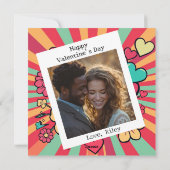 ヴィンテージハートと花バレンタインデー シーズンカード (裏面)