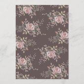 ヴィンテージハートと花ブライダルシャワー招待状 招待状 (裏面)