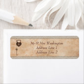 ヴィンテージハートのロックと鍵 ラベル (インサイチュ)