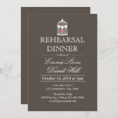 ヴィンテージハートの鳥かごリハーサルディナー 招待状 (正面/裏面)