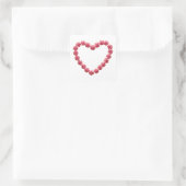 ヴィンテージハートはピンクローズスクエアステッカー スクエアシール (バッグ)