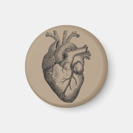 ヴィンテージハートイラストレーション マグネット (正面)