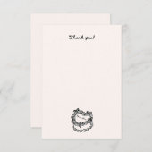 ヴィンテージハートケーキ名前をカスタムするサンキューカード サンキューカード (正面/裏面)