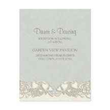 ヴィンテージハートセージグリーン披露宴カード