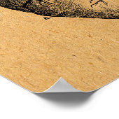 ヴィンテージハートダイアグラムイラストレーションヴィンテージアート ポスター (角)