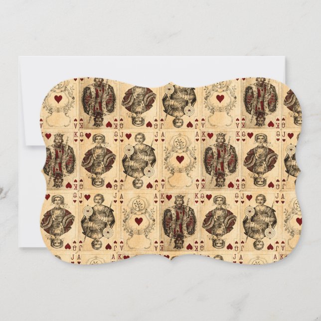 ヴィンテージハートトランプクイーンキングジャックエース (正面)