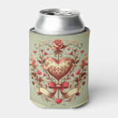 ヴィンテージハートバレンタインデークールxoxo 缶クーラー (缶正面)