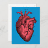 ヴィンテージハートバレンタインデー シーズンポストカード (正面/裏面)