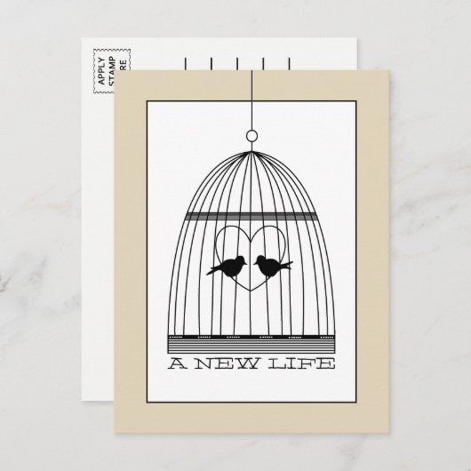 ヴィンテージハートバーケージベビー期日のお知らせ 案内ポストカード (正面/裏面)