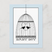 ヴィンテージハートバーケージ男の赤ちゃん発表 案内ポストカード (正面)
