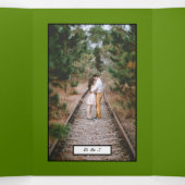 ヴィンテージハートバードケージアボカドグリーン結婚ズスイート 三つ折り招待状 (内部中)