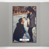 ヴィンテージハートバードケージシルバ結婚ーズスイート 三つ折り招待状 (内部中)