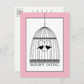 ヴィンテージハートバードケージベビーガール発表 案内ポストカード (正面/裏面)