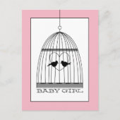 ヴィンテージハートバードケージベビーガール発表 案内ポストカード (正面)