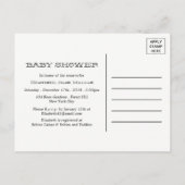 ヴィンテージハートバードケージベビーシャワー招待状 インビテーションポストカード (裏面)