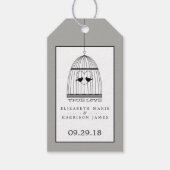 ヴィンテージハートバードケージ真の愛結婚の ギフトタグ (正面)