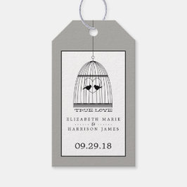 ヴィンテージハートバードケージ真の愛結婚の ギフトタグ
