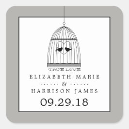 ヴィンテージハートバードケージ真の愛結婚の スクエアシール
