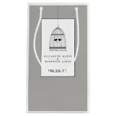 ヴィンテージハートバードケージ真の愛結婚の スモールペーパーバッグ (正面)