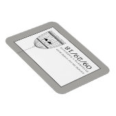 ヴィンテージハートバードケージ結婚式の日付を保存 マグネット (右側)