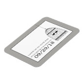 ヴィンテージハートバードケージ結婚式の日付を保存 マグネット (左側)