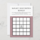 ヴィンテージハートバードケージ赤ちゃんシャワービンゴ 招待状 (正面)