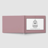 ヴィンテージハートバードケージ赤ちゃんシャワー ゲストブック (全面)