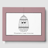 ヴィンテージハートバードケージ赤ちゃんシャワー ゲストブック (正面)