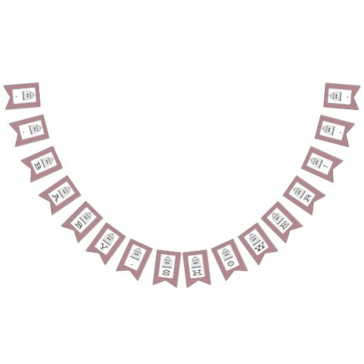 ヴィンテージハートバードケージ赤ちゃんシャワー バンティングフラッグ (全)