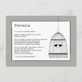 ヴィンテージハートバードケ結婚ージ詳細 エンクロージャーカード