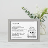 ヴィンテージハートバードケ結婚ージ詳細 エンクロージャーカード (スタンド正面)