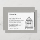 ヴィンテージハートバードケ結婚ージ詳細 エンクロージャーカード (正面/裏面)