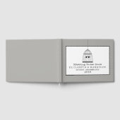 ヴィンテージハートバードケ結婚ージ ゲストブック (全面)