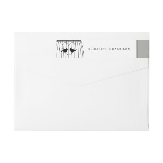 ヴィンテージハートバードケ結婚ージ ラップアラウンドラベル (裏面)