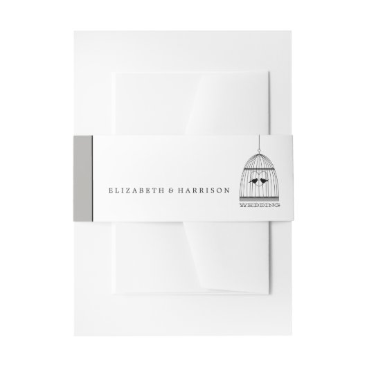 ヴィンテージハートバードケ結婚ージ 招待状ベリーバンド (正面例)