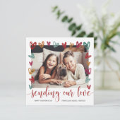 ヴィンテージハートフレームバレンタインデーの写真 シーズンカード (スタンド正面)