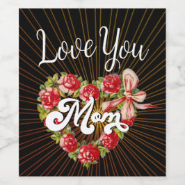 ヴィンテージハートフローラ愛ママ黒 ワインラベル