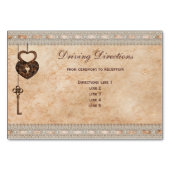 ヴィンテージハートロックおよび鍵披露宴挿入 テーブルナンバー (裏面)