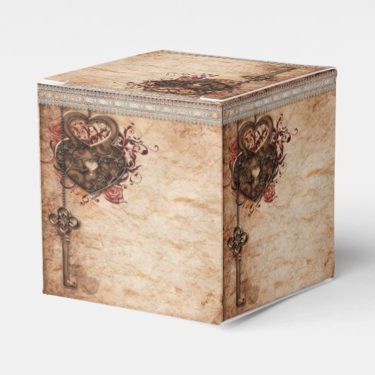 ヴィンテージハートロックと鍵結婚の感謝 フェイバーボックス (正面サイド)