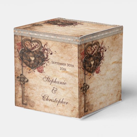 ヴィンテージハートロックと鍵結婚の感謝 フェイバーボックス (裏面サイド)