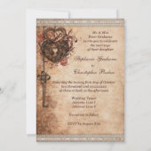 ヴィンテージハートロックと鍵結婚ズ 招待状 (裏面)