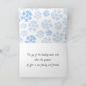 ヴィンテージハート冬の雪片のカスタム挨拶 カード (内部)