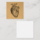 ヴィンテージハート図イラストレーションヴィンテージアート エンクロージャーカード (正面/裏面)