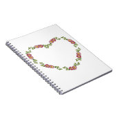 ヴィンテージハート型の花のリースお母さん ノートブック (右側)