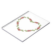 ヴィンテージハート型の花のリースお母さん ノートブック (左側)